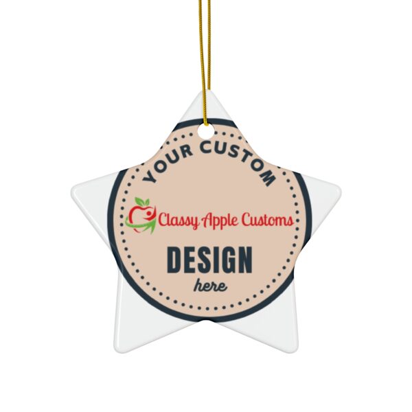 Custom Ceramic Ornament, 4 Shapes