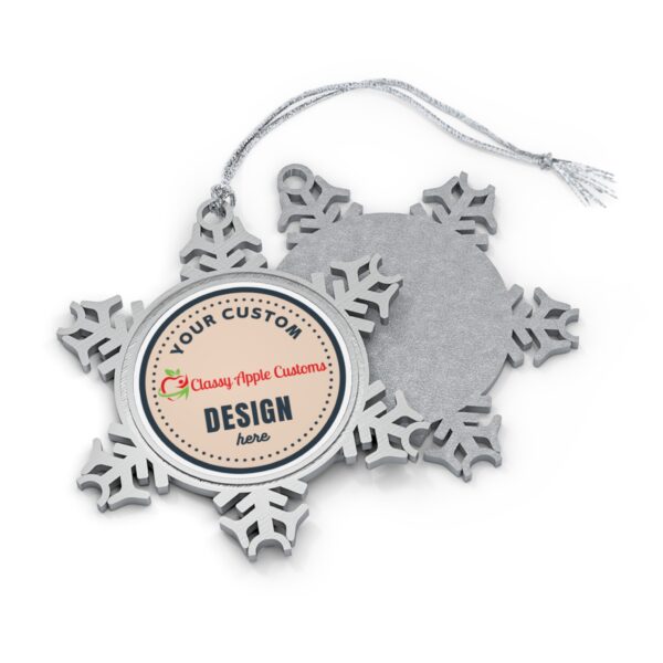 Custom Pewter Snowflake Ornament