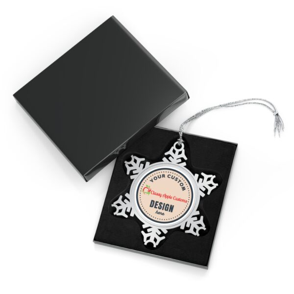 Custom Pewter Snowflake Ornament - Image 2